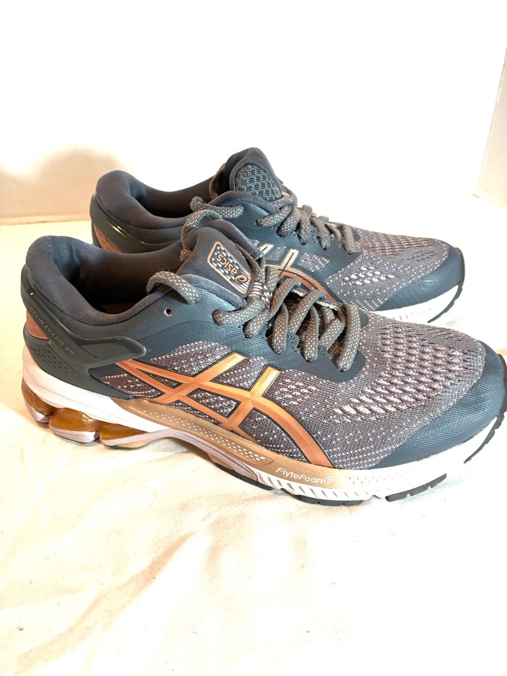 ASICS Gel-Kayano 26 Women’s Running Shoes Gray Copper Size 7